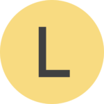 L-siiven symboli keltaisella pohjalla